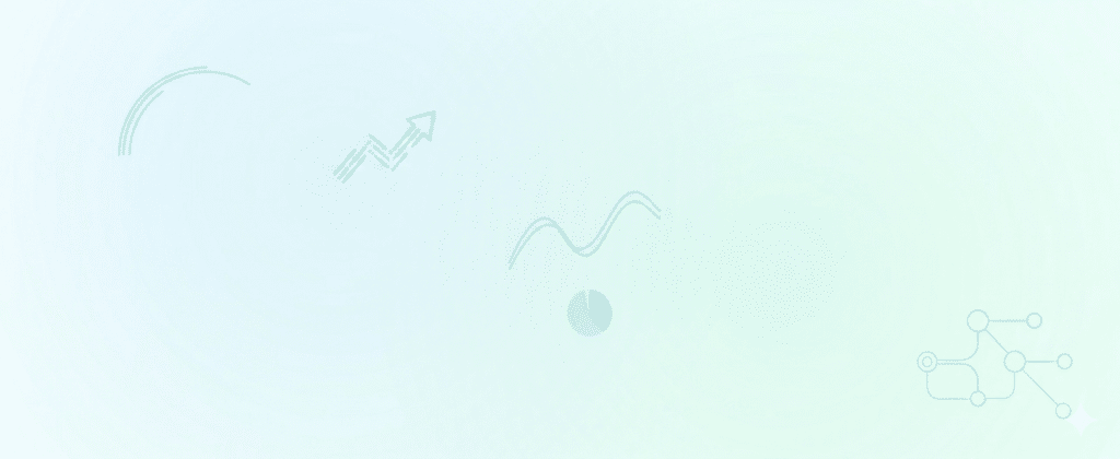 Hero afbeelding toetskeuze tool SPSSGuru — zachte turquoise achtergrond met subtiele statistische symbolen